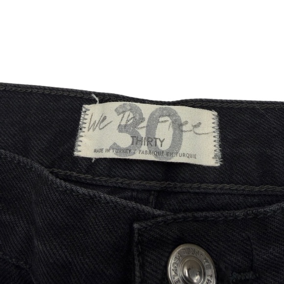 Free People Maggie Mid Rise Straight Leg Distressed Chewed Hem Jeans - Picture 4 of 12